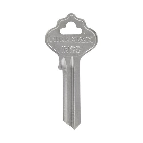 HILLMAN IN35 House/Office Universal Key Blank Single Silver