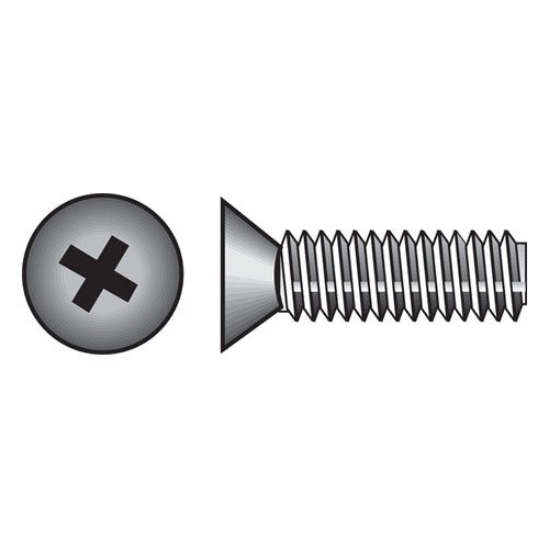 HILLMAN No. 1/4-20 Ga. X 1/2 in. L Phillips Flat Head Zinc-Plated Steel Machine Screws 100 pk
