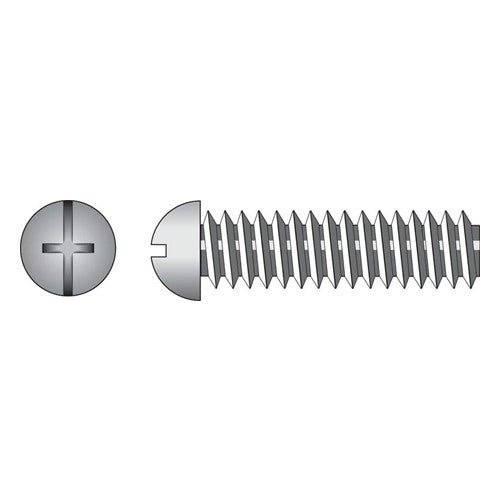HILLMAN No. 1/4-20 Ga. X 1-3/4 in. L Combination Round Head Zinc-Plated Steel Machine Screws 100 pk