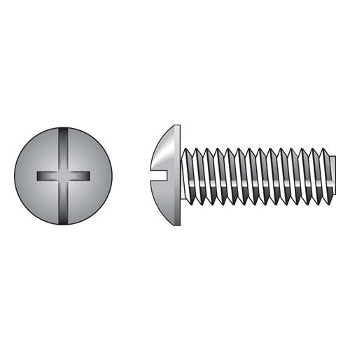HILLMAN No. 1/4-20 Ga. X 1 in. L Combination Truss Head Zinc-Plated Steel Machine Screws 100 pk