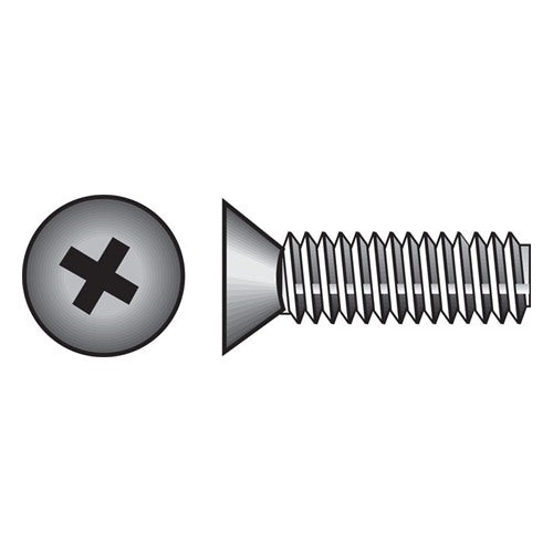 HILLMAN No. 1/4-20 Ga. X 2-1/2 in. L Phillips Flat Head Zinc-Plated Steel Machine Screws 100 pk