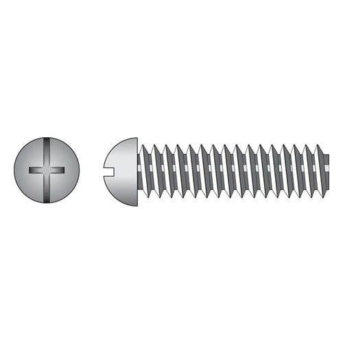 HILLMAN No. 1/4-20 Ga. X 2 in. L Combination Round Head Zinc-Plated Steel Machine Screws 100 pk