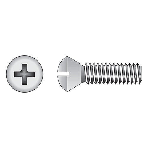 HILLMAN No. 1/4-20 Ga. X 2 in. L Phillips Oval Head Steel Machine Screws 100 pk