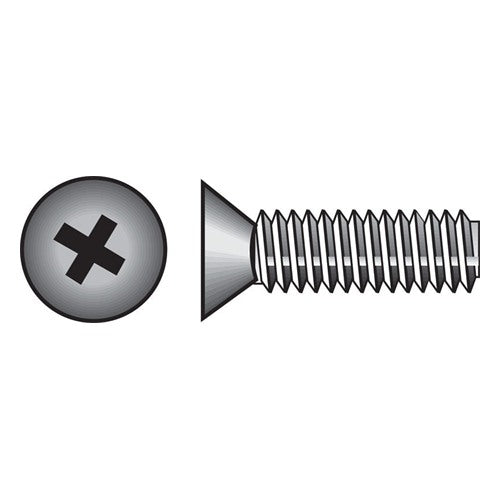HILLMAN No. 1/4-20 Ga. X 3/4 in. L Phillips Flat Head Zinc-Plated Steel Machine Screws 100 pk