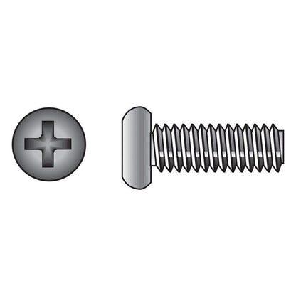 HILLMAN No. 1/4-20 Ga. X 3/4 in. L Phillips Pan Head Stainless Steel Machine Screws 100 pk