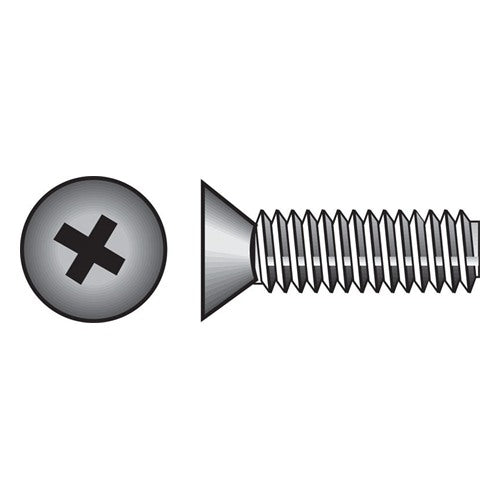 HILLMAN No. 1/4-20 Ga. X 3 in. L Phillips Flat Head Zinc-Plated Steel Machine Screws 100 pk