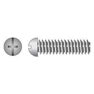 HILLMAN No. 10-24 Ga. X 1-1/4 in. L Combination Round Head Zinc-Plated Steel Machine Screws 90245 100 pk
