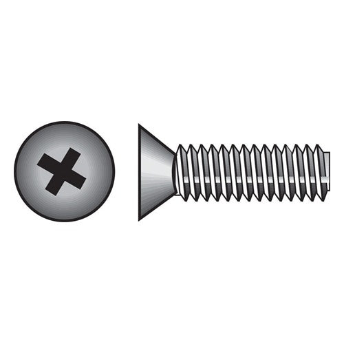 HILLMAN No. 10-24 Ga. X 1-1/4 in. L Phillips Flat Head Steel Machine Screws 100 pk