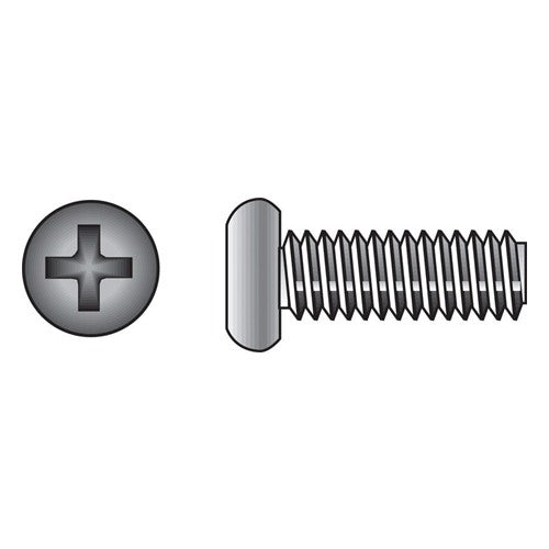 HILLMAN No. 10-24 Ga. X 1 in. L Phillips Flat Head Stainless Steel Machine Screws 100 pk