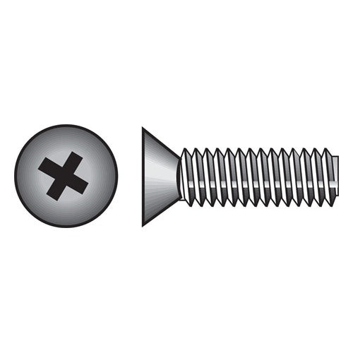 HILLMAN No. 10-24 Ga. X 1 in. L Phillips Flat Head Zinc-Plated Steel Machine Screws 100 pk