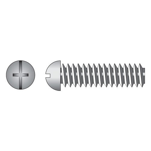 HILLMAN No. 10-24 Ga. X 2 in. L Combination Round Head Zinc-Plated Steel Machine Screws 100 pk