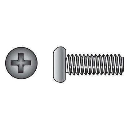 HILLMAN No. 10-24 Ga. X 2 in. L Phillips Flat Head Stainless Steel Machine Screws 100 pk
