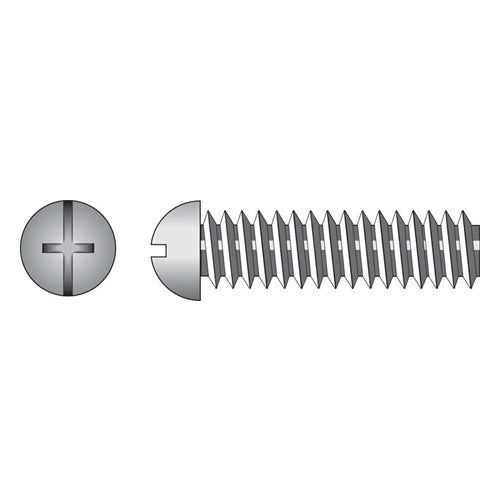 HILLMAN No. 10-24 Ga. X 3-1/2 in. L Combination Round Head Zinc-Plated Steel Machine Screws 1 pk