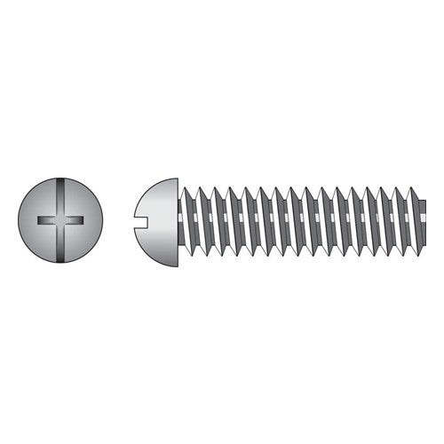 HILLMAN No. 10-24 Ga. X 3/4 in. L Combination Round Head Zinc-Plated Steel Machine Screws 100 pk