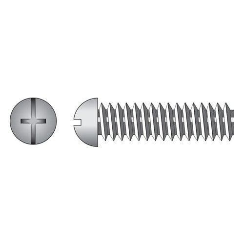 HILLMAN No. 10-24 Ga. X 3 in. L Combination Round Head Zinc-Plated Steel Machine Screws 100 pk