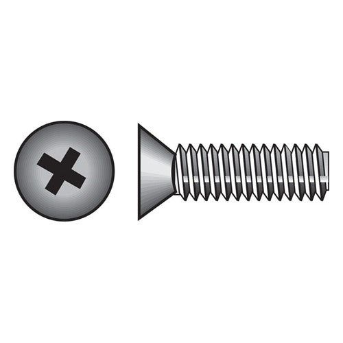 HILLMAN No. 10-24 Ga. X 3 in. L Phillips Flat Head Zinc-Plated Steel Machine Screws 100 pk