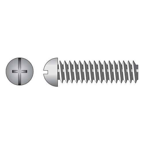 HILLMAN No. 10-24 Ga. X 4 in. L Combination Round Head Zinc-Plated Steel Machine Screws 100 pk