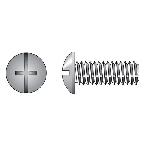 HILLMAN No. 10-24 in. X 1/2 in. L Combination Truss Head Zinc-Plated Steel Machine Screws 100 pk