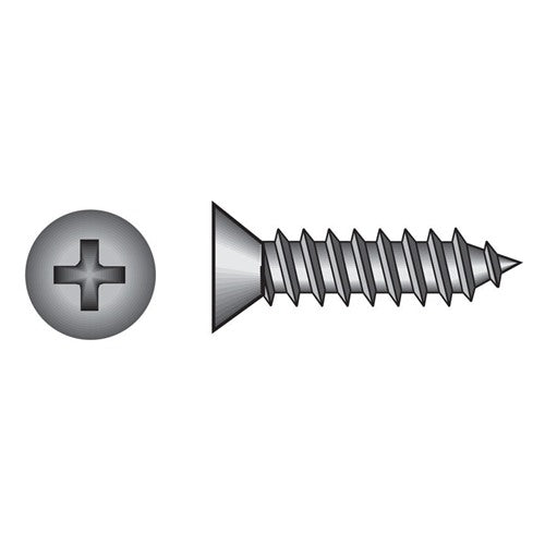 HILLMAN No. 10 Ga. X 1-1/2 in. L Phillips Flat Head Sheet Metal Screws 100 pk