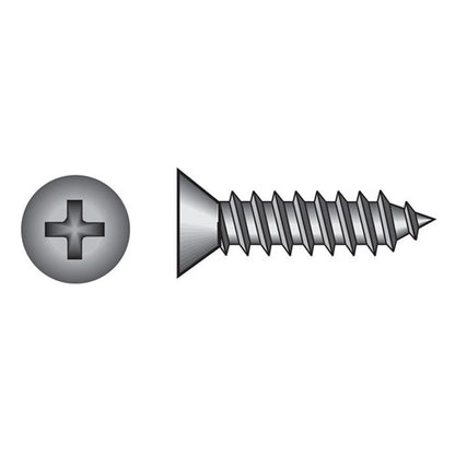 HILLMAN No. 10 Ga. X 1-1/2 in. L Phillips Flat Head Sheet Metal Screws 100 pk