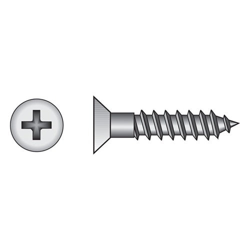 HILLMAN No. 10 Ga. X 1-1/2 in. L Phillips Zinc-Plated Coarse Wood Screws 100 pk