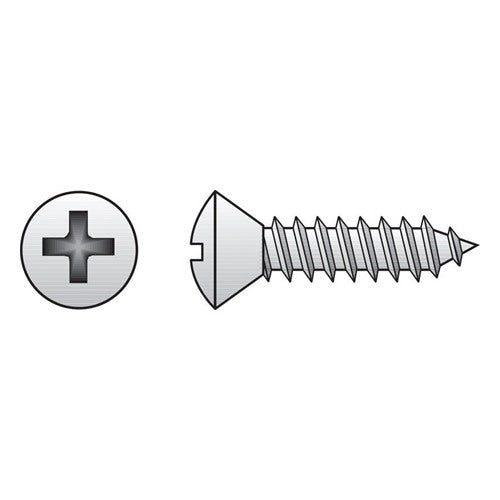 HILLMAN No. 10 Ga. X 1-1/4 in. L Phillips Oval Head Sheet Metal Screws 100 pk