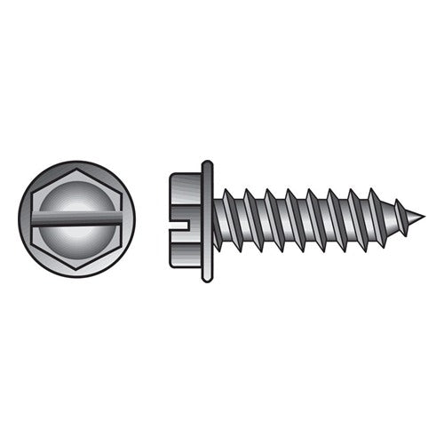 HILLMAN No. 10 Ga. X 1-1/4 in. L Slotted Hex Head Sheet Metal Screws 100 pk