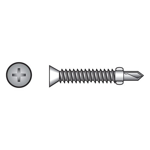 HILLMAN No. 10 Ga. X 1-7/16 in. L Phillips Wafer Head Sheet Metal Screws 100 pk