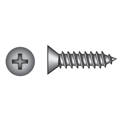 HILLMAN No. 10 Ga. X 2-1/2 in. L Phillips Flat Head Sheet Metal Screws 50 pk