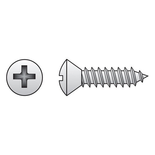 HILLMAN No. 10 Ga. X 2 in. L Phillips Oval Head Sheet Metal Screws 100 pk