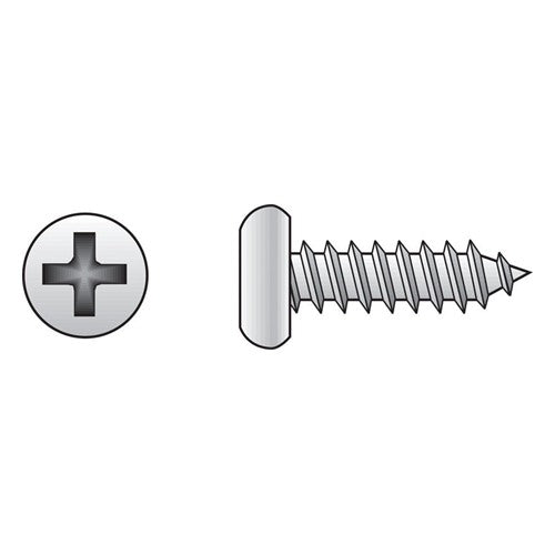HILLMAN No. 10 Ga. X 3/4 in. L Phillips Pan Head Sheet Metal Screws 100 pk