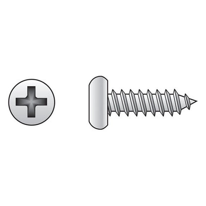 HILLMAN No. 10 Ga. X 7/8 in. L Phillips Pan Head Sheet Metal Screws 100 pk