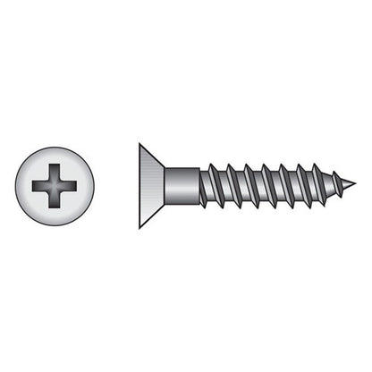 HILLMAN No. 10 X 1 in. L Phillips Zinc-Plated Coarse Wood Screws 100 pk — Model 40123