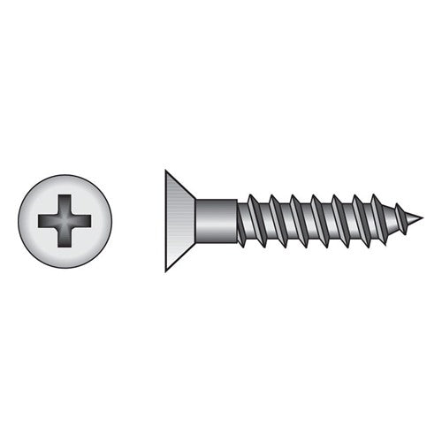 HILLMAN No. 10 X 1 in. L Phillips Zinc-Plated Coarse Wood Screws 100 pk — Model 40123