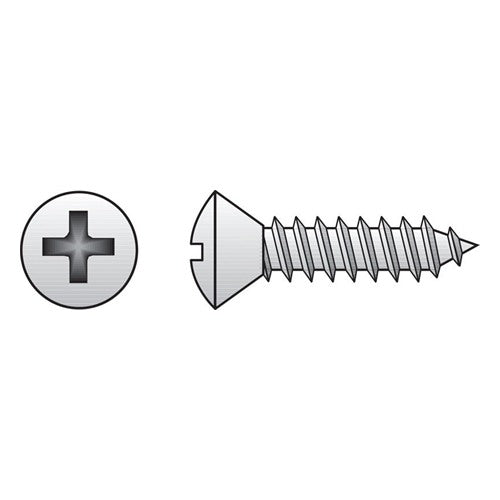 HILLMAN No. 12 Ga. X 1-1/4 in. L Phillips Oval Head Sheet Metal Screws 100 pk