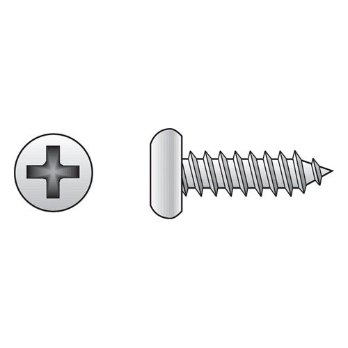 HILLMAN No. 12 Ga. X 1 in. L Phillips Pan Head Sheet Metal Screws 100 pk