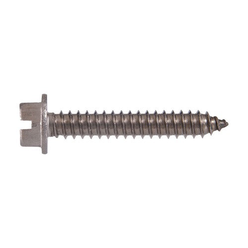 HILLMAN No. 12 Ga. X 1 in. L Slotted Hex Washer Head Sheet Metal Screws 100 pk