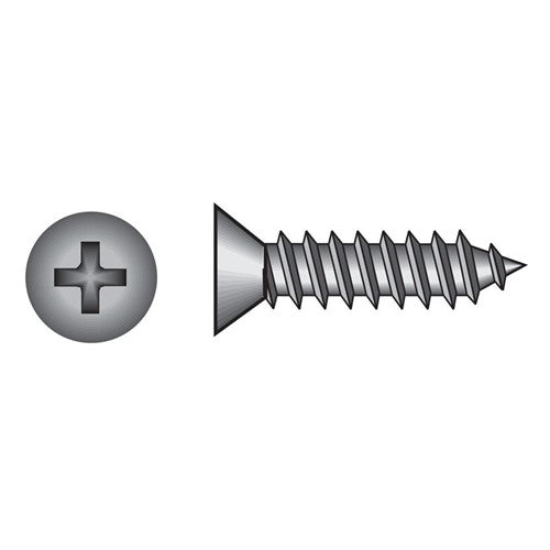 HILLMAN No. 12 Ga. X 2-1/2 in. L Phillips Flat Head Sheet Metal Screws 1 pk