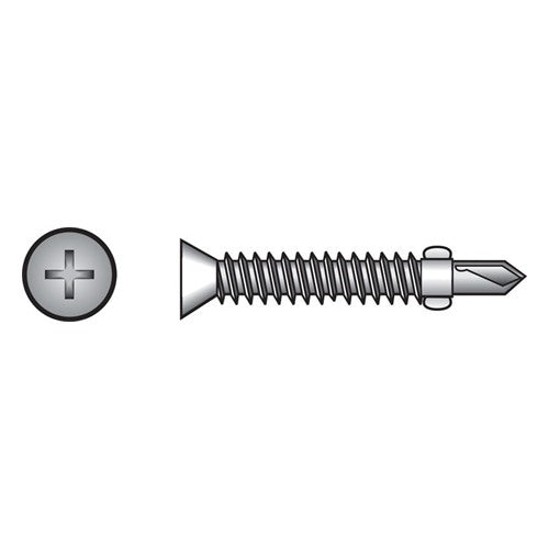 HILLMAN No. 12 Ga. X 2 in. L Phillips Flat Head Sheet Metal Screws 1 pk