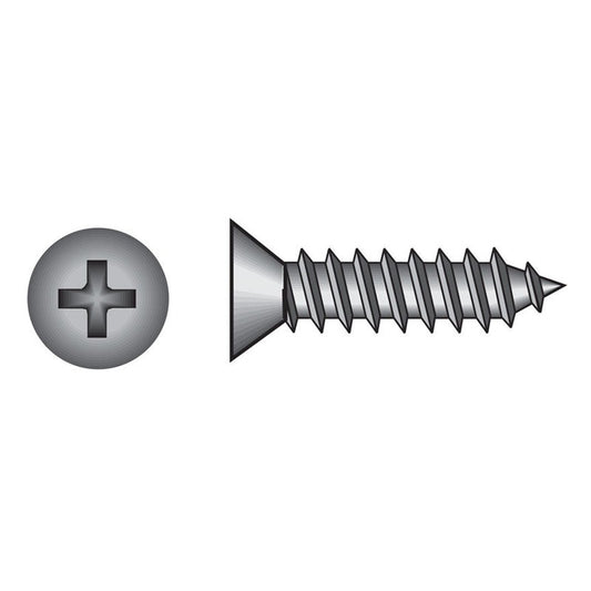 HILLMAN No. 12 Ga. X 2 in. L Phillips Flat Head Sheet Metal Screws 100 pk