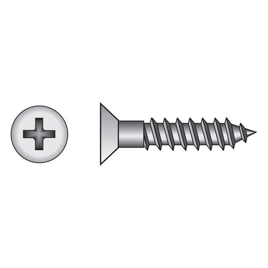 HILLMAN No. 12 Ga. X 3 in. L Phillips Zinc-Plated Coarse Wood Screws 100 pk
