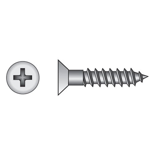 HILLMAN No. 12 X 1-1/2 in. L Phillips Zinc-Plated Coarse Wood Screws 50 pk