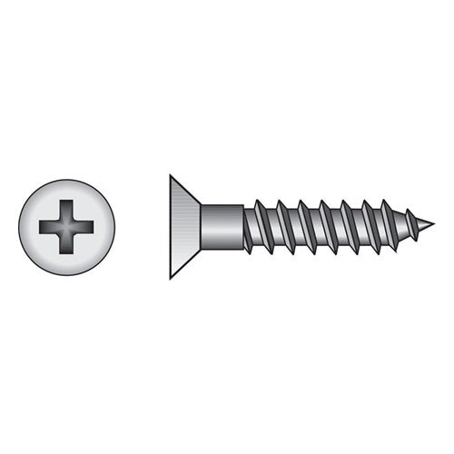 HILLMAN No. 12 X 1-1/4 in. L Phillips Zinc-Plated Coarse Wood Screws 100 pk