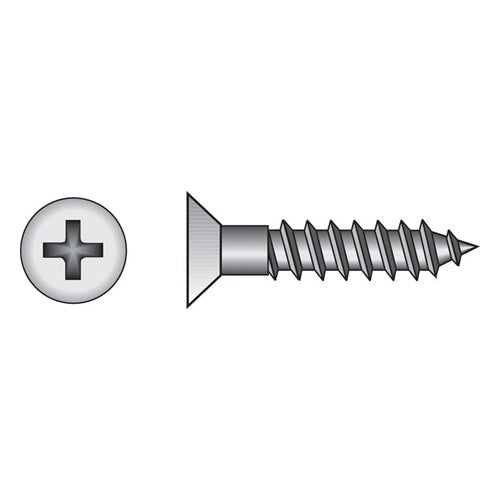 HILLMAN No. 12 X 2-1/2 in. L Phillips Coarse Wood Screws 100 pk