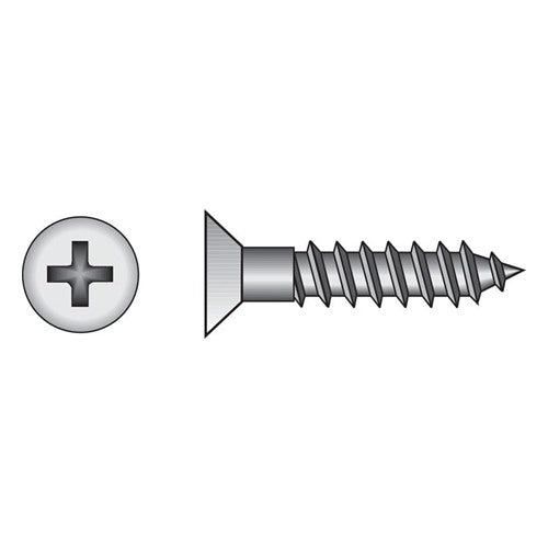 HILLMAN No. 12 X 3/4 in. L Phillips Zinc-Plated Coarse Wood Screws 100 pk