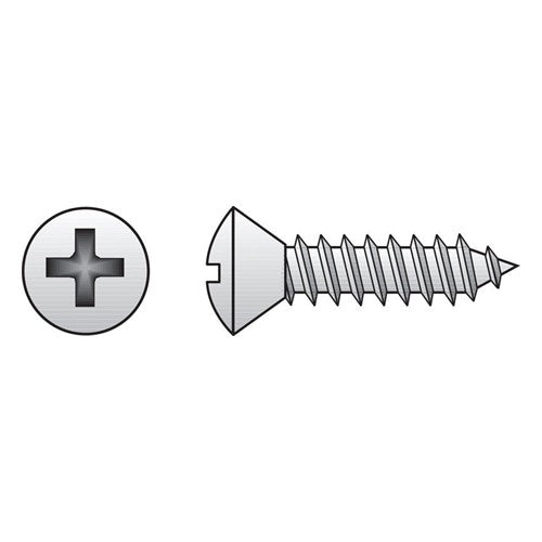 HILLMAN No. 14 Ga. X 1-1/2 in. L Phillips Oval Head Sheet Metal Screws 100 pk