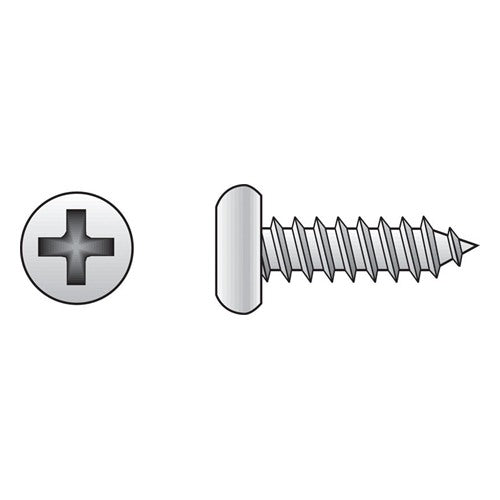 HILLMAN No. 14 Ga. X 1 in. L Phillips Pan Head Sheet Metal Screws 100 pk