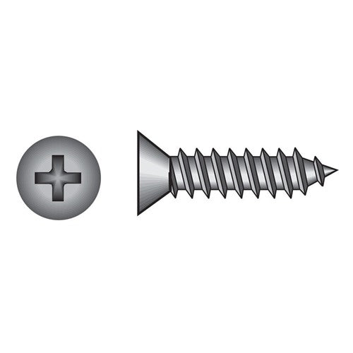HILLMAN No. 14 Ga. X 2 in. L Phillips Flat Head Sheet Metal Screws 100 pk