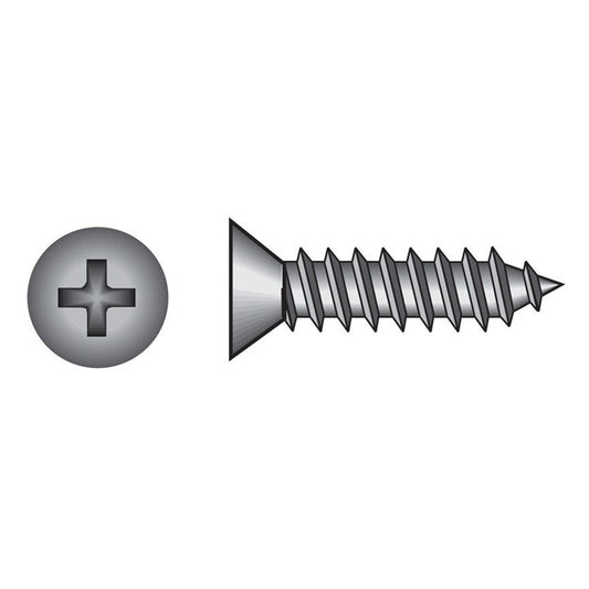 HILLMAN No. 14 Ga. X 3 in. L Phillips Flat Head Sheet Metal Screws 100 pk