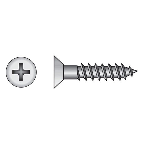 HILLMAN No. 14 X 1-1/2 in. L Phillips Zinc-Plated Coarse Wood Screws 100 pk